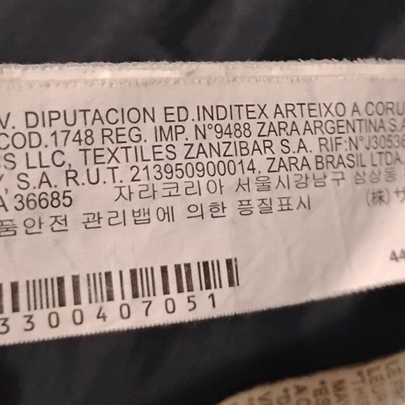 ZARA Men's Denim Couture Jacket with Leather Sleeves Size XL - Picture 10 of 12